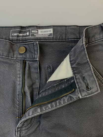 【中古品】【メンズ】 CARHARTT カーハート RELAXED FIT DOUBLE KNEE WORK PANTS リラックスフィット ダブルニー ワークパンツ メンズ ボトムス ペインター 158-261022-em-10-min サイズ：34×30 カラー：チャコールグレー 万代Net店