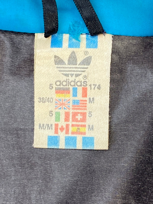 【現状渡し品】【メンズ】 ADIDAS アディダス 80S 万国旗タグ ジャケット ヴィンテージ アウター 146-261023-hu-36-min サイズ：M カラー：ブラック 万代Net店