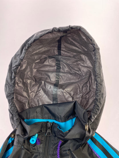 【現状渡し品】【メンズ】 ADIDAS アディダス 80S 万国旗タグ ジャケット ヴィンテージ アウター 146-261023-hu-36-min サイズ：M カラー：ブラック 万代Net店