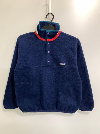 【中古品】【キッズ】 PATAGONIA パタゴニア KIDS SYNCHILLA SNAPT キッズ シンチラスナップT トップス 173-261020-yn-14-min サイズ：KIDS M カラー：ネイビー 万代Net店
