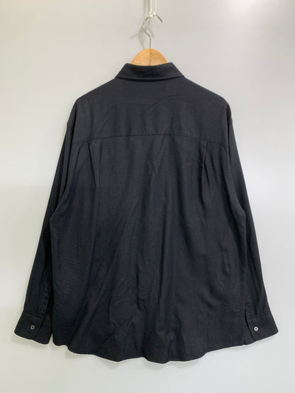 【中古品】【メンズ】 AURALEE オーラリー SUPER LIGHT WOOL SHIRTS A21AS01OS スーパーライトウールシャツ 長袖シャツ トップス 140-261020-yn-04-min サイズ：4 カラー：ブラック 万代Net店