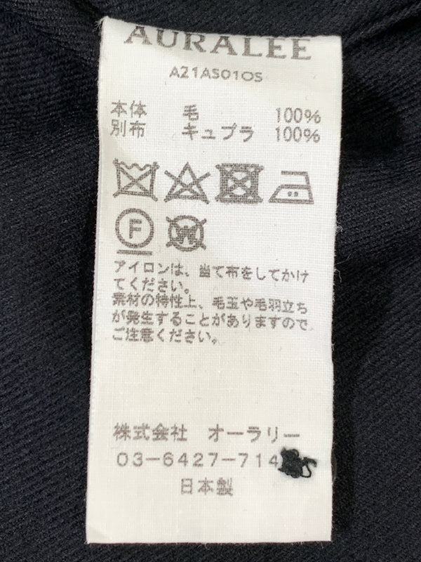 【中古品】【メンズ】 AURALEE オーラリー SUPER LIGHT WOOL SHIRTS A21AS01OS スーパーライトウールシャツ 長袖シャツ トップス 140-261020-yn-04-min サイズ：4 カラー：ブラック 万代Net店