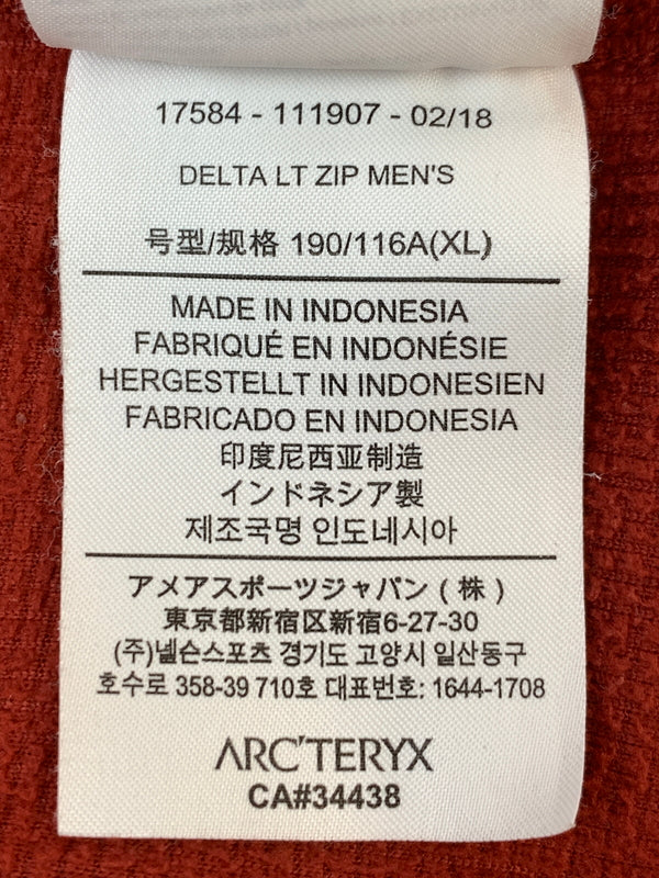 【中古品】【メンズ】 ARC'TERYX アークテリクス DELTA LT JACKET 11625-7-SS001755 デルタ エルティー ジャケット ハーフジップ 軽量 ライトジャケット 144-261022-em-08-min サイズ：XL カラー：オレンジ系 万代Net店