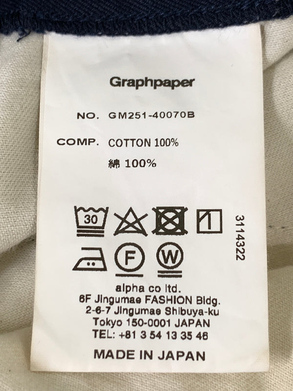 【中古品】【メンズ】 GRAPHPAPER グラフペーパー WESTPOINT CHINO WIDE TAPERED TROUSER GM251-40070B ウエストポイント チノ ワイドテーパードパンツ ボトムス 151-261020-yn-13-min サイズ：1 カラー：ネイビー 万代Net店