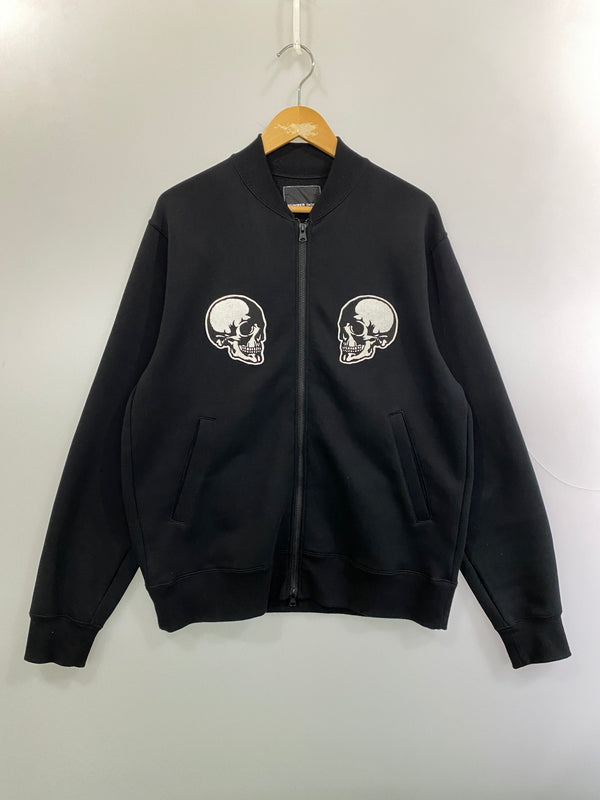 【中古品】【メンズ】 NUMBER (N)INE ナンバーナイン 2P SKULL WAPPEN JERSEY TRACK JACKET ツーピー スカル ワッペン ジャージ トラック ジャケット メンズ アウター 140-261022-em-37-min サイズ：2 カラー：ブラック 万代Net店