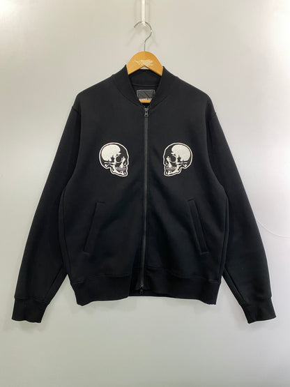 【中古品】【メンズ】 NUMBER (N)INE ナンバーナイン 2P SKULL WAPPEN JERSEY TRACK JACKET ツーピー スカル ワッペン ジャージ トラック ジャケット メンズ アウター 140-261022-em-37-min サイズ：2 カラー：ブラック 万代Net店