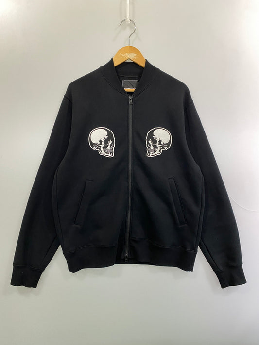 【中古品】【メンズ】 NUMBER (N)INE ナンバーナイン 2P SKULL WAPPEN JERSEY TRACK JACKET ツーピー スカル ワッペン ジャージ トラック ジャケット メンズ アウター 140-261022-em-37-min サイズ：2 カラー：ブラック 万代Net店