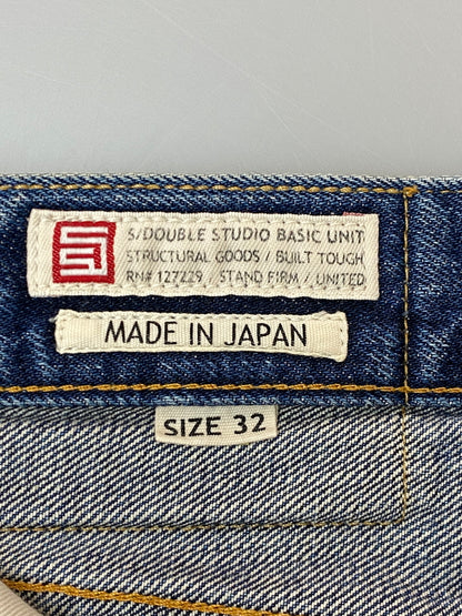 【現状渡し品】【メンズ】 S DOUBLE エスダブル DENIM PANTS デニムパンツ メンズ ボトムス ジーパン ジーンズ 153-261022-em-63-min サイズ：32 カラー：インディゴ 万代Net店