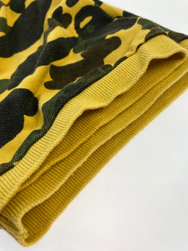 【中古品】【メンズ】 A BATHING APE アベイシングエイプ 1ST CAMO ONE POINT RELAXED FIT POLO 1ST カモ ワンポイント リラックス フィット ポロ 001POJ301004M ポロシャツ 半袖 142-261023-hu-29-min サイズ：L カラー：マスタード系（カモ） 万代Net店