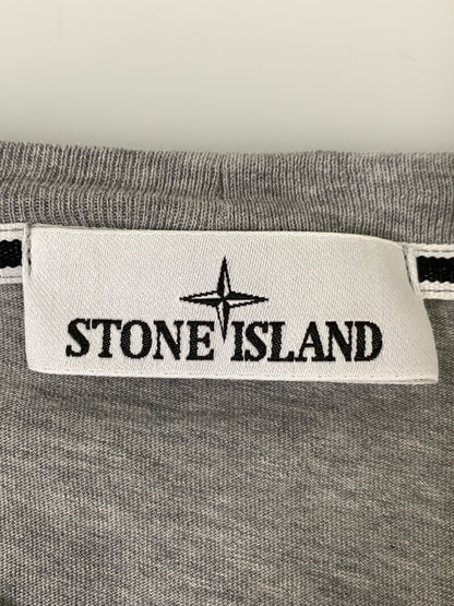 【中古品】【メンズ】 STONE ISLAND ストーンアイランド STITCHES TWO TEE 781521579 ステッチーズ ツー 半袖Tシャツ メンズ トップス クルーネック 刺繍 141-261020-em-05-min サイズ：L カラー：グレー 万代Net店
