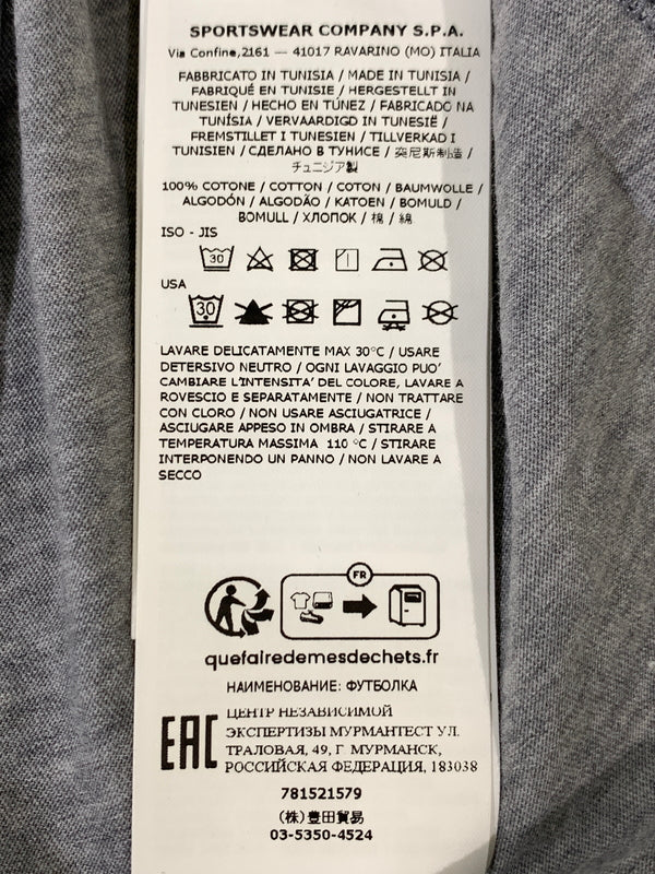 【中古品】【メンズ】 STONE ISLAND ストーンアイランド STITCHES TWO TEE 781521579 ステッチーズ ツー 半袖Tシャツ メンズ トップス クルーネック 刺繍 141-261020-em-05-min サイズ：L カラー：グレー 万代Net店