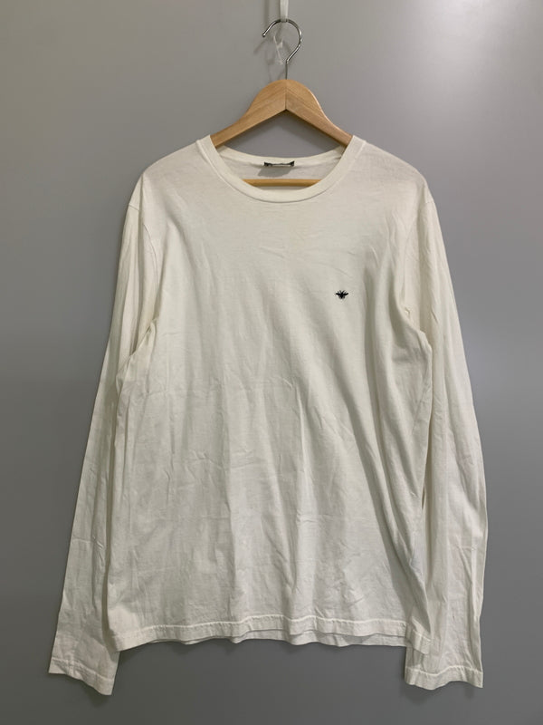 【中古品】【メンズ】 DIOR HOMME ディオール・オム クリスヴァンアッシュ期 BEE LS TEE 863J626B0446 ビー ロングスリーブ 長袖Tシャツ 蜂 刺繍 メンズ トップス 141-261020-em-22-min サイズ：L カラー：ホワイト 万代Net店