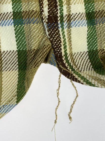 【現状渡し品】【メンズ】 STUDIO D'ARTISAN ステュディオ・ダ・ルチザン ヘビーネルシャツ 長袖 チェック シャツ 145-261023-hu-33-min サイズ：M カラー：ベージュ系（チェック柄） 万代Net店
