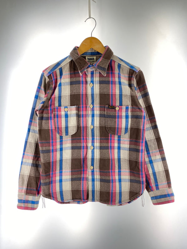 【中古品】【メンズ】 PHERROW'S フェローズ ヘビーネルシャツ 長袖 チェック シャツ 145-261023-hu-34-min サイズ：38 カラー：ブラウン/ブルー/ピンク（チェック柄） 万代Net店