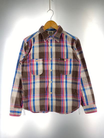 【中古品】【メンズ】 PHERROW'S フェローズ ヘビーネルシャツ 長袖 チェック シャツ 145-261023-hu-34-min サイズ：38 カラー：ブラウン/ブルー/ピンク（チェック柄） 万代Net店