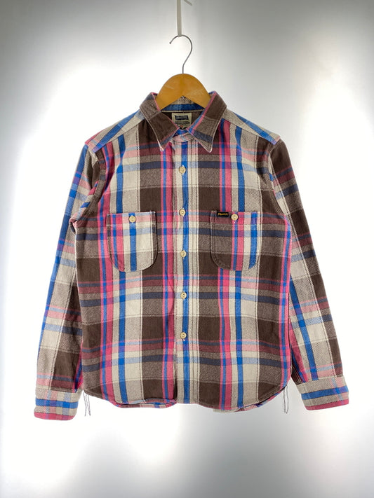 【中古品】【メンズ】 PHERROW'S フェローズ ヘビーネルシャツ 長袖 チェック シャツ 145-261023-hu-34-min サイズ：38 カラー：ブラウン/ブルー/ピンク（チェック柄） 万代Net店
