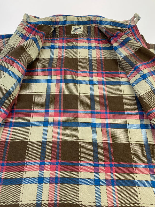 【中古品】【メンズ】 PHERROW'S フェローズ ヘビーネルシャツ 長袖 チェック シャツ 145-261023-hu-34-min サイズ：38 カラー：ブラウン/ブルー/ピンク（チェック柄） 万代Net店
