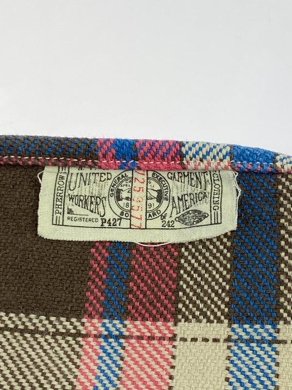 【中古品】【メンズ】 PHERROW'S フェローズ ヘビーネルシャツ 長袖 チェック シャツ 145-261023-hu-34-min サイズ：38 カラー：ブラウン/ブルー/ピンク（チェック柄） 万代Net店
