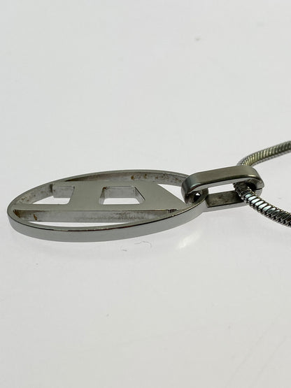 【中古品】【メンズ】 DIESEL ディーゼル D LOGO NECKLACE ロゴ ネックレス アクセサリー 193-261027-jt-07-min カラー：シルバー 万代Net店
