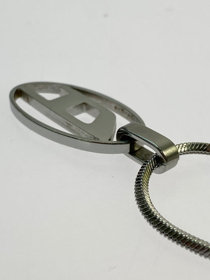 【中古品】【メンズ】 DIESEL ディーゼル D LOGO NECKLACE ロゴ ネックレス アクセサリー 193-261027-jt-07-min カラー：シルバー 万代Net店