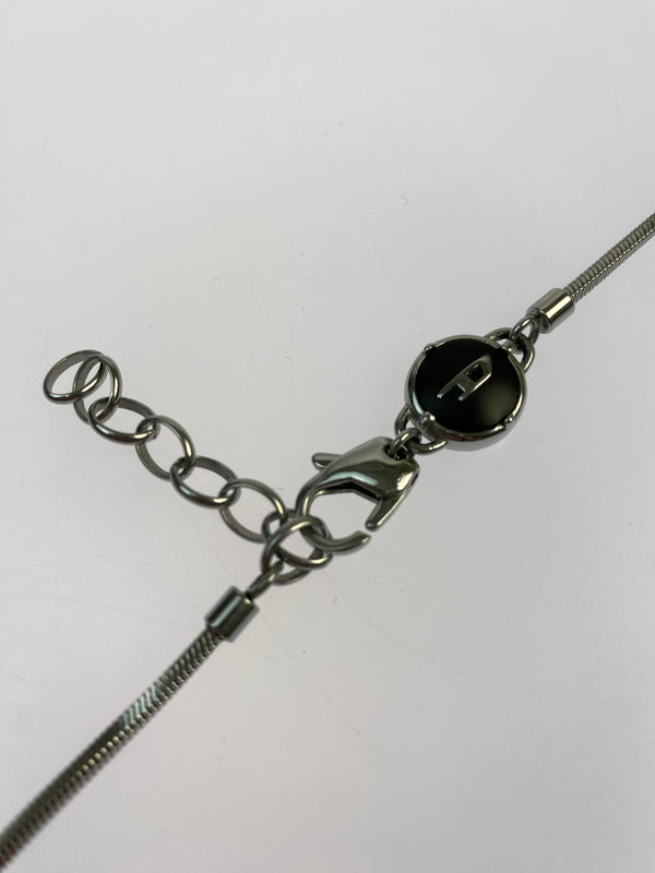 【中古品】【メンズ】 DIESEL ディーゼル D LOGO NECKLACE ロゴ ネックレス アクセサリー 193-261027-jt-07-min カラー：シルバー 万代Net店