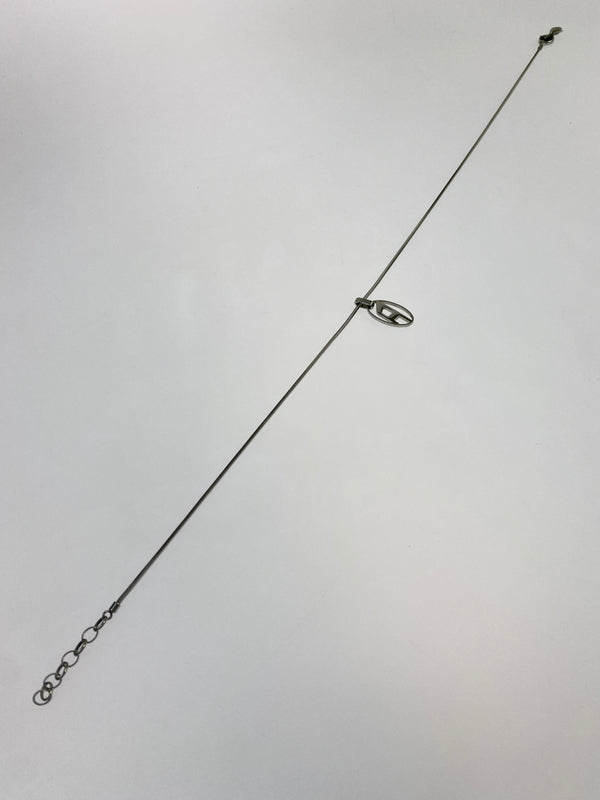 【中古品】【メンズ】 DIESEL ディーゼル D LOGO NECKLACE ロゴ ネックレス アクセサリー 193-261027-jt-07-min カラー：シルバー 万代Net店