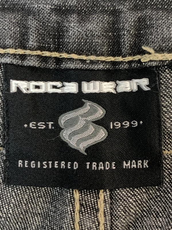 【中古品】【メンズ】 ROCAWEAR ロカウェア DENIM PAINTER PANT デニム ペインターパンツ デニムパンツ 157-261027-jt-24-min サイズ：36×34 カラー：ブラック 万代Net店