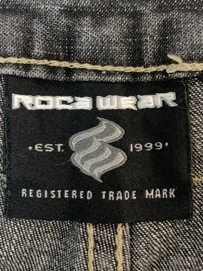 【中古品】【メンズ】 ROCAWEAR ロカウェア DENIM PAINTER PANT デニム ペインターパンツ デニムパンツ 157-261027-jt-24-min サイズ：36×34 カラー：ブラック 万代Net店