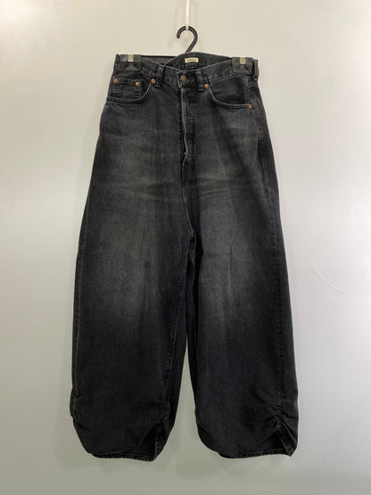 【中古品】【メンズ】 REFOMED リフォメッド × EDWIN エドウィン FRESH MAN DENIM WIDE PANTS K80262 フレッシュ マン デニム ワイド パンツ メンズ ボトムス ジーンズ ジーパン 151-261022-em-34-min サイズ：1 カラー：インディゴブラック 万代Net店