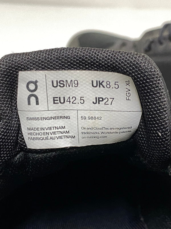 【現状渡し品】【メンズ】 ON オン CLOUD 6 WATERPROOF クラウド シックス ウォータープルーフ スニーカー メンズ シューズ 靴 163-261022-em-31-min サイズ：27.0cm カラー：ブラック 万代Net店