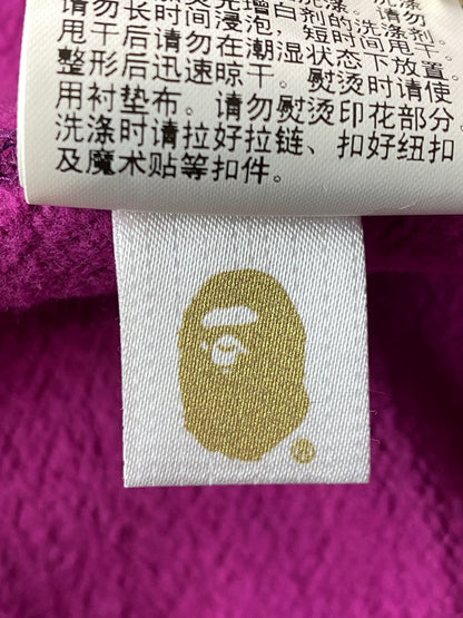 【中古品】【メンズ】 A BATHING APE アベイシングエイプ SHARK HOODIE OZXSWM115001M シャーク フーディ メンズ フルジップ パーカー スウェット 142-261022-em-41-min サイズ：XL カラー：パープル系 万代Net店