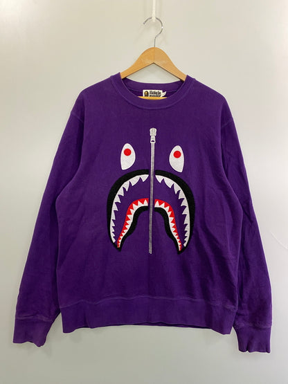 【中古品】【メンズ】 A BATHING APE アベイシン タイガー プリント クルーネック スウェットグエイプ TIGER PLINT CREWNECK SWEAT メンズ トップス トレーナー 142-261022-em-40-min サイズ：XL カラー：パープル 万代Net店