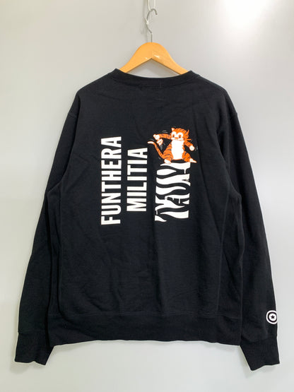 【中古品】【メンズ】 A BATHING APE アベイシングエイプ BAPE FELT SHARK CREWNECK SWEAT ベイプ フェルト シャーク クルーネック スウェット メンズ トップス 長袖 トレーナー 142-261020-em-21-min サイズ：XL カラー：ブラック 万代Net店
