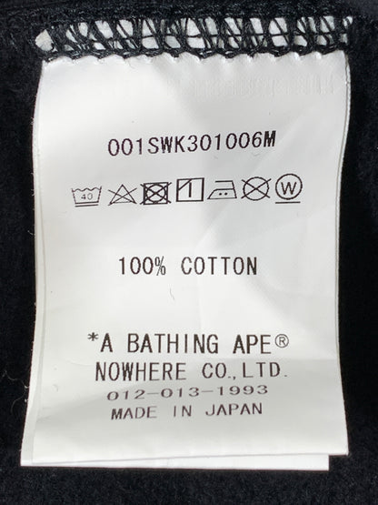 【中古品】【メンズ】 A BATHING APE アベイシングエイプ BAPE FELT SHARK CREWNECK SWEAT ベイプ フェルト シャーク クルーネック スウェット メンズ トップス 長袖 トレーナー 142-261020-em-21-min サイズ：XL カラー：ブラック 万代Net店