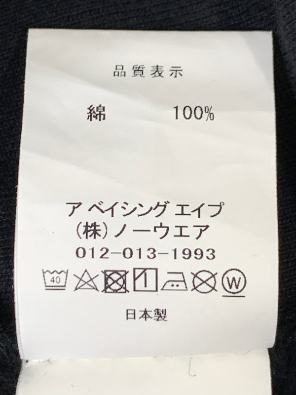【中古品】【メンズ】 A BATHING APE アベイシングエイプ BAPE FELT SHARK CREWNECK SWEAT ベイプ フェルト シャーク クルーネック スウェット メンズ トップス 長袖 トレーナー 142-261020-em-21-min サイズ：XL カラー：ブラック 万代Net店