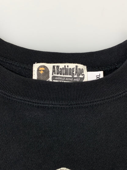 【中古品】【メンズ】 A BATHING APE アベイシングエイプ TIGER PLINT CREWNECK SWEAT タイガー プリント クルーネック スウェット 長袖 トレーナー メンズ トップス 142-261020-em-20-min サイズ：XL カラー：ブラック 万代Net店