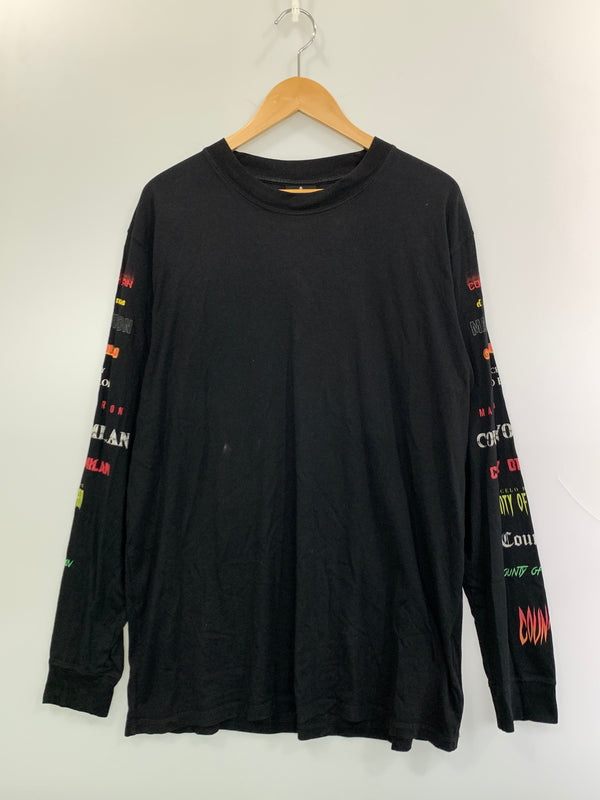 【現状渡し品】【メンズ】 MARCELO BURLON マルセロ・バーロン COUNTY LS TEE CMAB007F18001066 カウンティ ロングスリーブ Tシャツ メンズ 長袖 トップス 141-261022-em-24-min サイズ：M カラー：ブラック 万代Net店