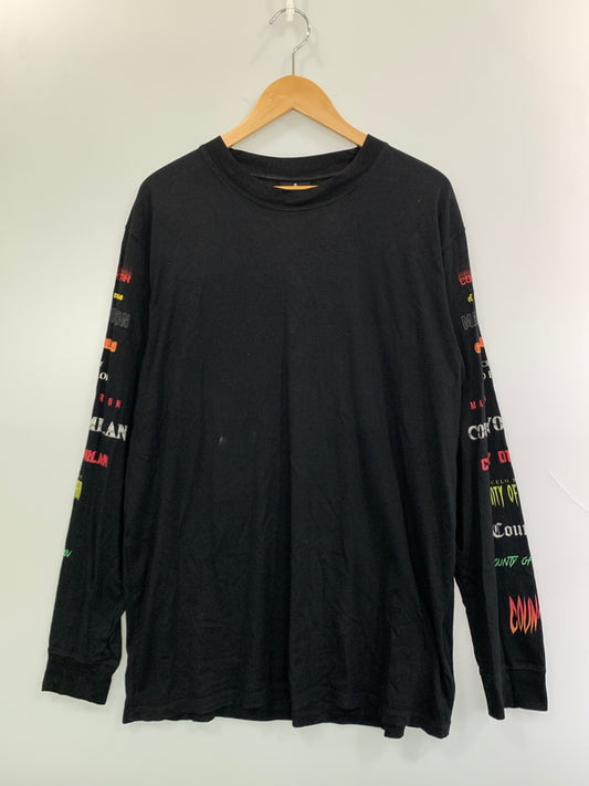 【現状渡し品】【メンズ】 MARCELO BURLON マルセロ・バーロン COUNTY LS TEE CMAB007F18001066 カウンティ ロングスリーブ Tシャツ メンズ 長袖 トップス 141-261022-em-24-min サイズ：M カラー：ブラック 万代Net店