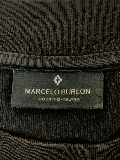 【現状渡し品】【メンズ】 MARCELO BURLON マルセロ・バーロン COUNTY LS TEE CMAB007F18001066 カウンティ ロングスリーブ Tシャツ メンズ 長袖 トップス 141-261022-em-24-min サイズ：M カラー：ブラック 万代Net店