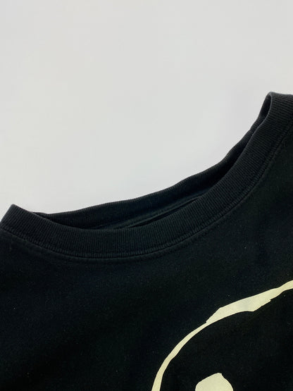 【中古品】【メンズ】 YOHJI YAMAMOTO × NEW ERA ヨウジヤマモト ニューエラ 21SS SMILE LOGO T-SHIRT スマイル ロゴ Tシャツ 半袖 ショートスリーブ 140-261023-hu-22-min サイズ：XL カラー：ブラック 万代Net店