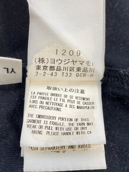 【中古品】【メンズ】 YOHJI YAMAMOTO × NEW ERA ヨウジヤマモト ニューエラ 21SS SMILE LOGO T-SHIRT スマイル ロゴ Tシャツ 半袖 ショートスリーブ 140-261023-hu-22-min サイズ：XL カラー：ブラック 万代Net店