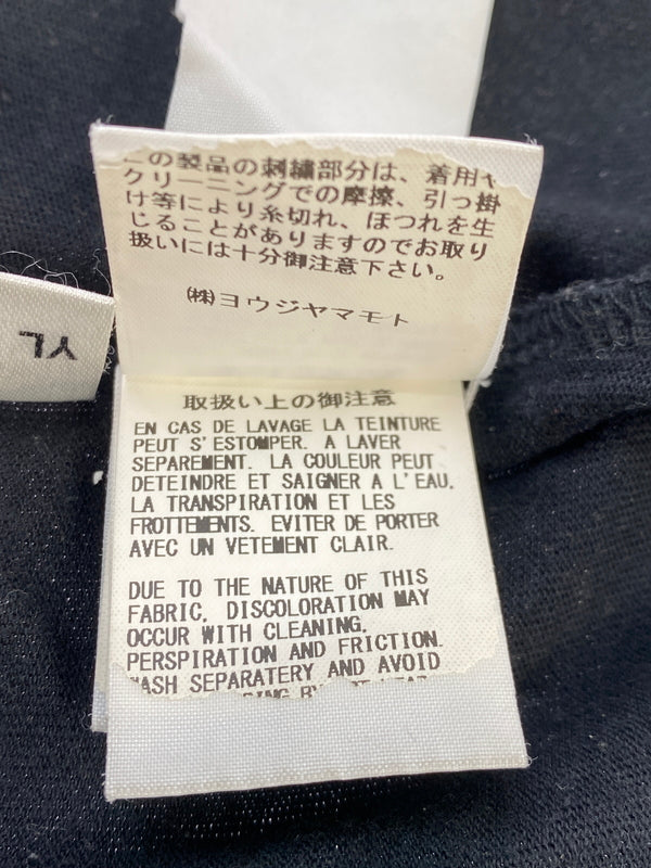 【中古品】【メンズ】 YOHJI YAMAMOTO × NEW ERA ヨウジヤマモト ニューエラ 21SS SMILE LOGO T-SHIRT スマイル ロゴ Tシャツ 半袖 ショートスリーブ 140-261023-hu-22-min サイズ：XL カラー：ブラック 万代Net店