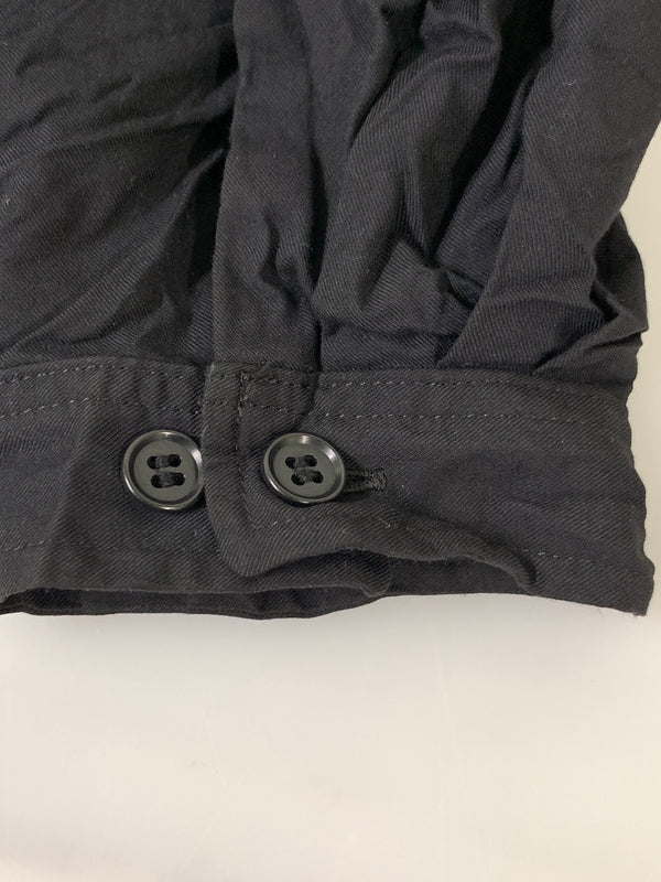 【中古品】【メンズ】 YOHJI YAMAMOTO ヨウジヤマモト ツイルシワ加工 スタッフシャツ B HW-B09-941 長袖シャツ メンズ トップス 140-261020-em-13-min サイズ：3 カラー：ブラック 万代Net店
