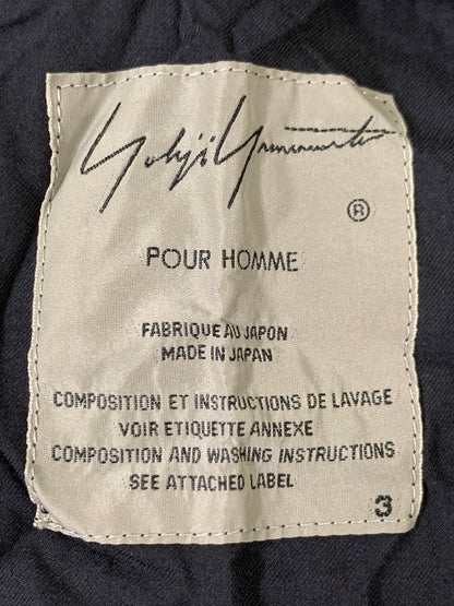 【中古品】【メンズ】 YOHJI YAMAMOTO ヨウジヤマモト ツイルシワ加工 スタッフシャツ B HW-B09-941 長袖シャツ メンズ トップス 140-261020-em-13-min サイズ：3 カラー：ブラック 万代Net店