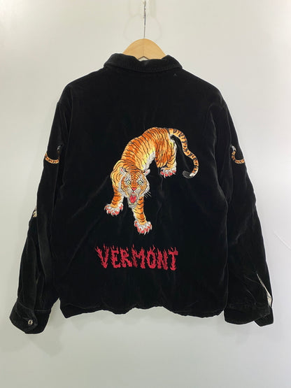 【中古品】【メンズ】 WACKO MARIA ワコマリア x TIM LEHI ティム・リーハイ VELVET VIETNAM JACKET ベルベット ベトナム ジャケット メンズ アウター 光沢 虎 刺繍 ベトジャン 142-261022-em-35-min サイズ：L カラー：ブラック 万代Net店