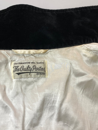 【中古品】【メンズ】 WACKO MARIA ワコマリア x TIM LEHI ティム・リーハイ VELVET VIETNAM JACKET ベルベット ベトナム ジャケット メンズ アウター 光沢 虎 刺繍 ベトジャン 142-261022-em-35-min サイズ：L カラー：ブラック 万代Net店