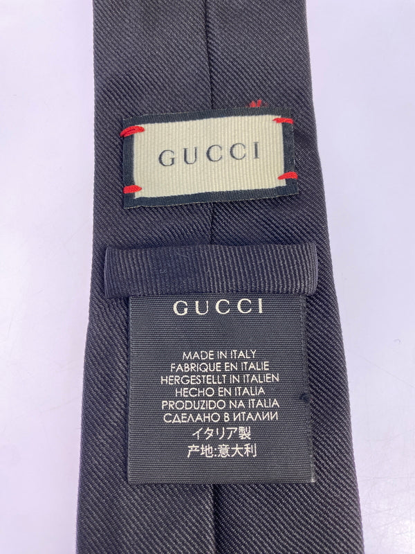 【中古品】【メンズ】 GUCCI グッチ TIGER NECKTIE タイガー ネクタイ 182-261027-jt-05-min カラー：ブラック 万代Net店