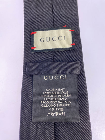 【中古品】【メンズ】 GUCCI グッチ TIGER NECKTIE タイガー ネクタイ 182-261027-jt-05-min カラー：ブラック 万代Net店