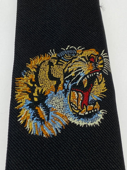 【中古品】【メンズ】 GUCCI グッチ TIGER NECKTIE タイガー ネクタイ 182-261027-jt-05-min カラー：ブラック 万代Net店
