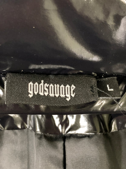 【中古品】【メンズ】 GOD SOUAGE ゴッド サヴェージ ダウンジャケット メンズ アウター 光沢 中綿入り 142-261020-em-19-min サイズ：L カラー：ブラック 万代Net店